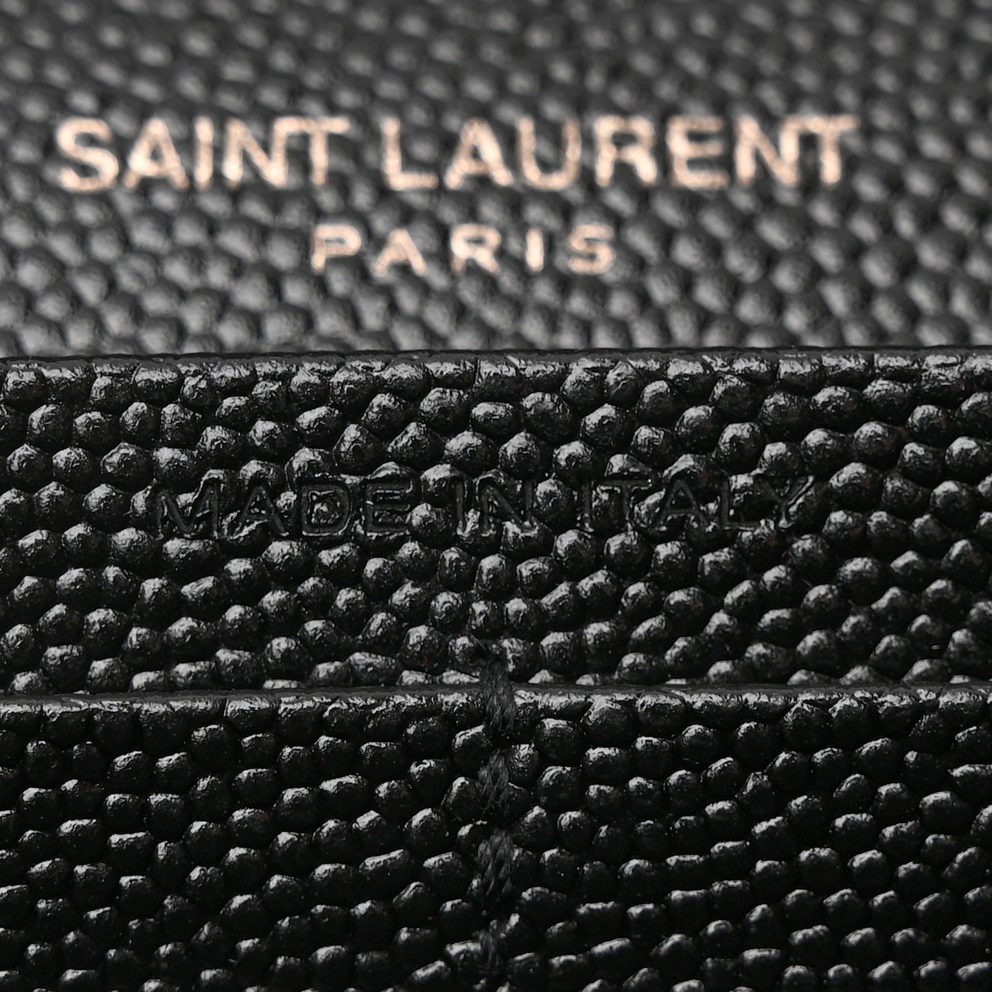 Grain De Poudre Matelasse Chevron Monogram Monochrome Chain Wallet Black
