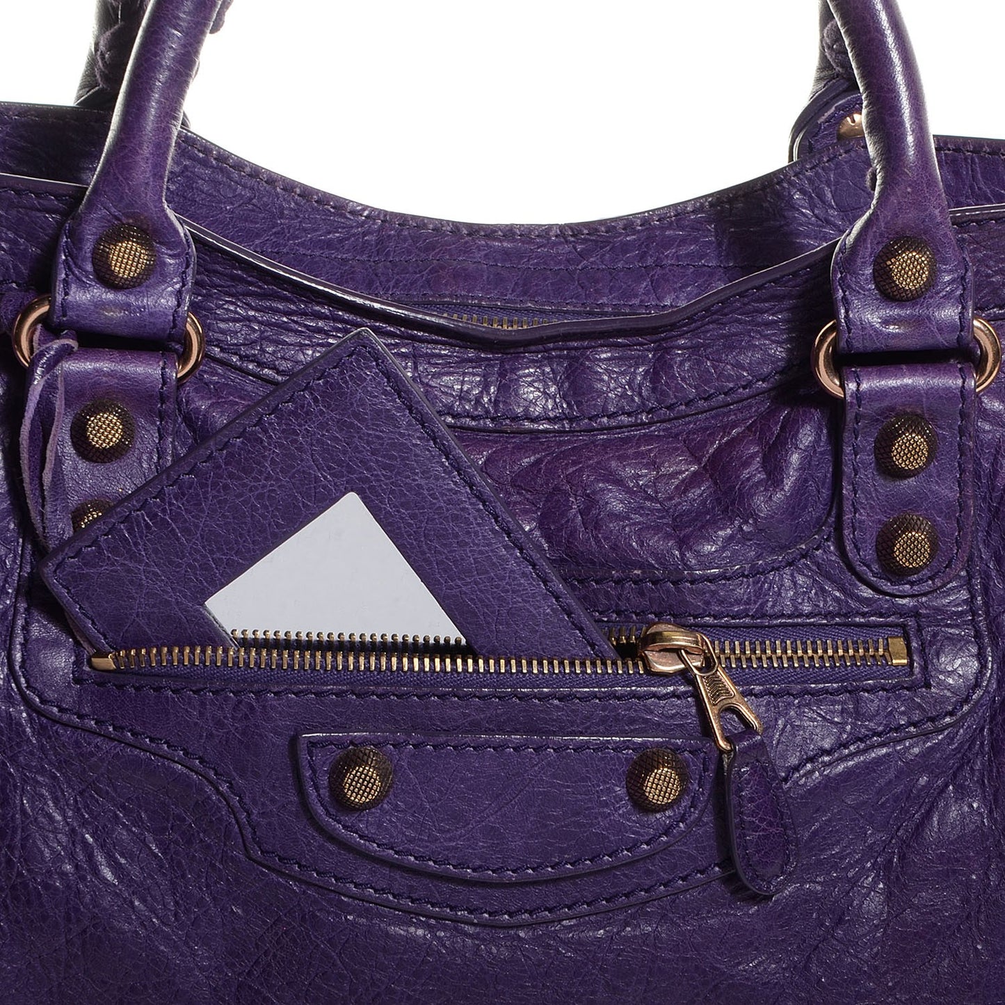 Agneau Giant 12 Rose Gold Hardware City Dark Violet