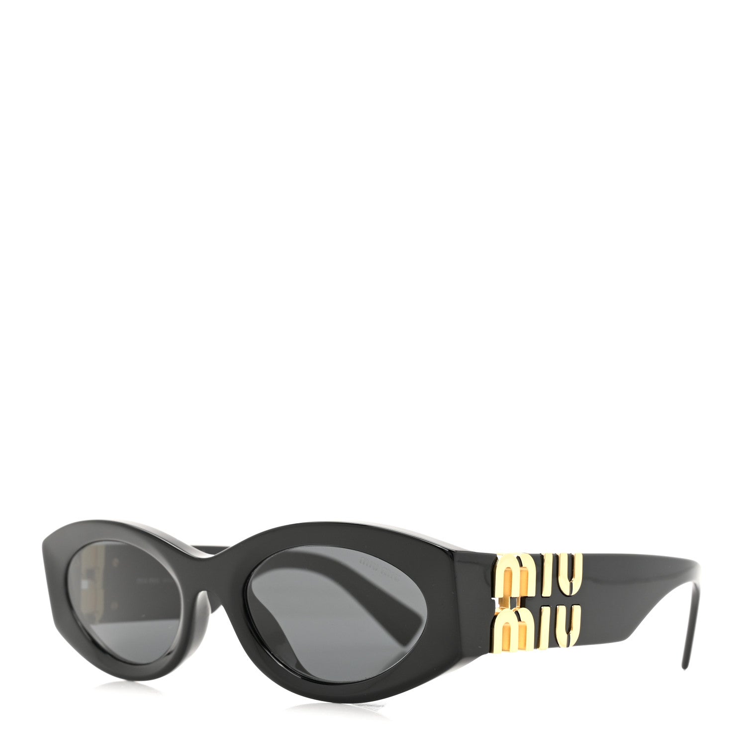 Miu Miu Acetate Oval Glimpse Sunglasses SMU11W Black 1 of 7