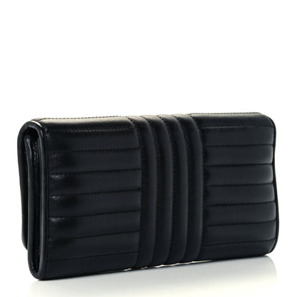 Prada Soft Calfskin Diagramme Continental Wallet Black 3 of 10