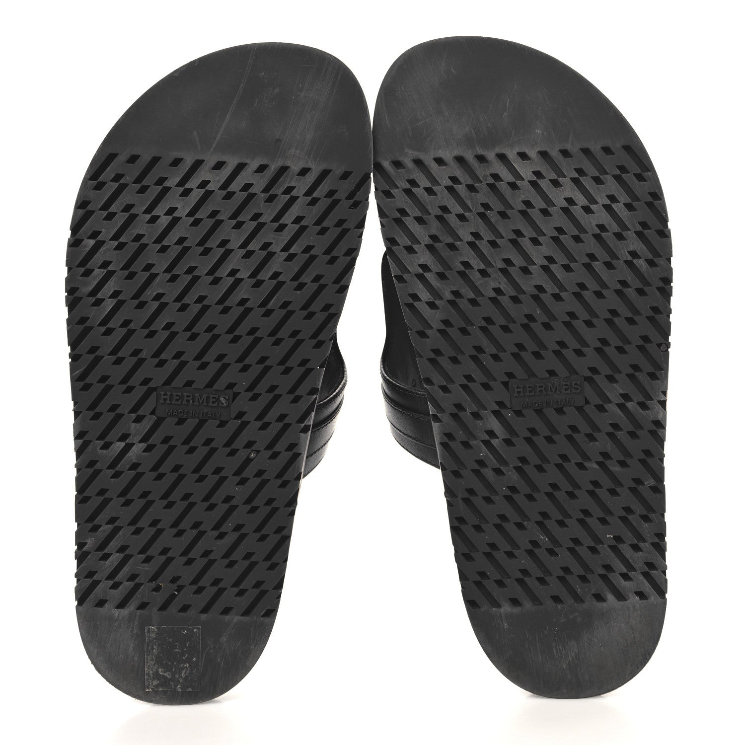 Hermes Calfskin Womens Empire Sandals 37 Black 6 of 10