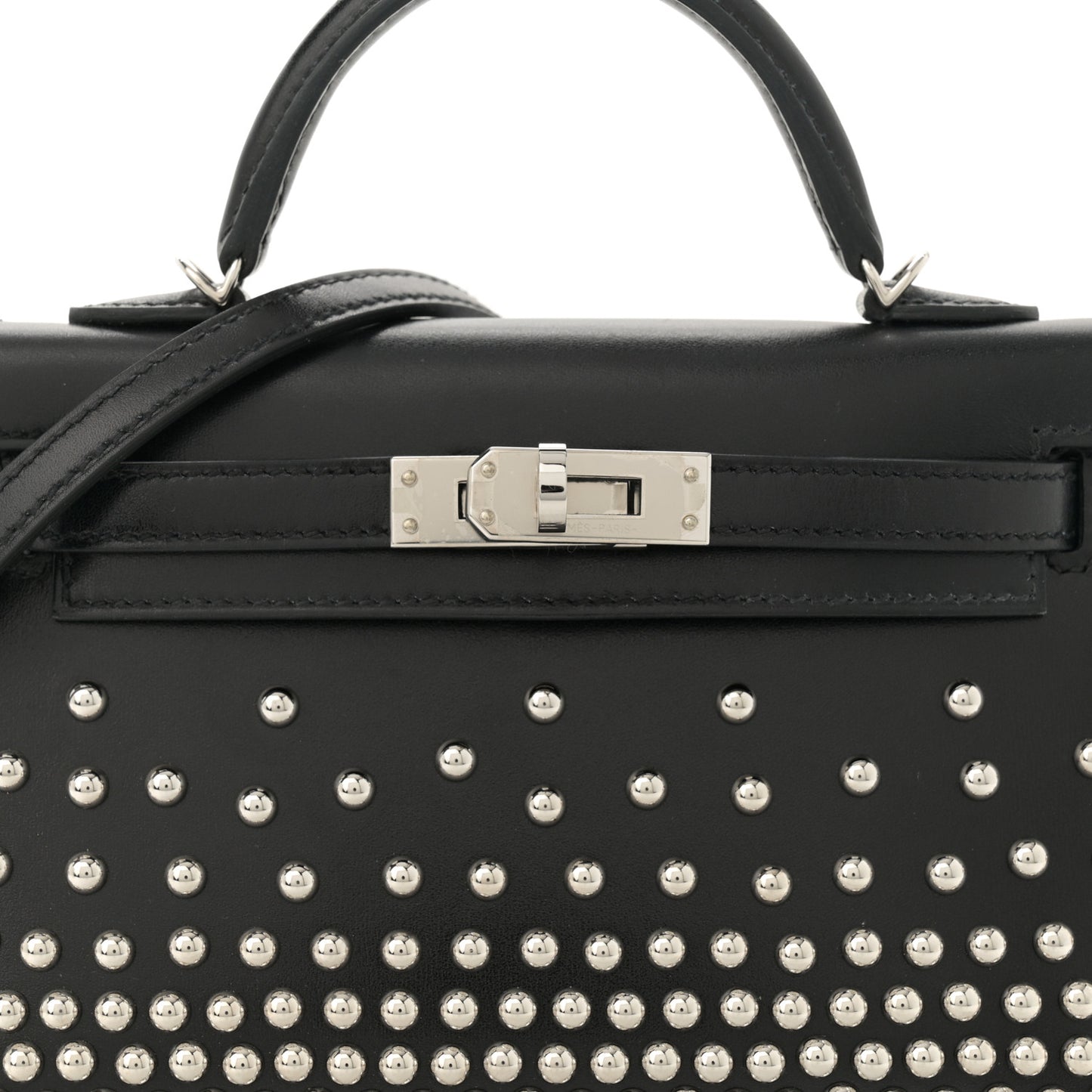 Box Studded Clouté Mini Kelly Sellier 20 Black