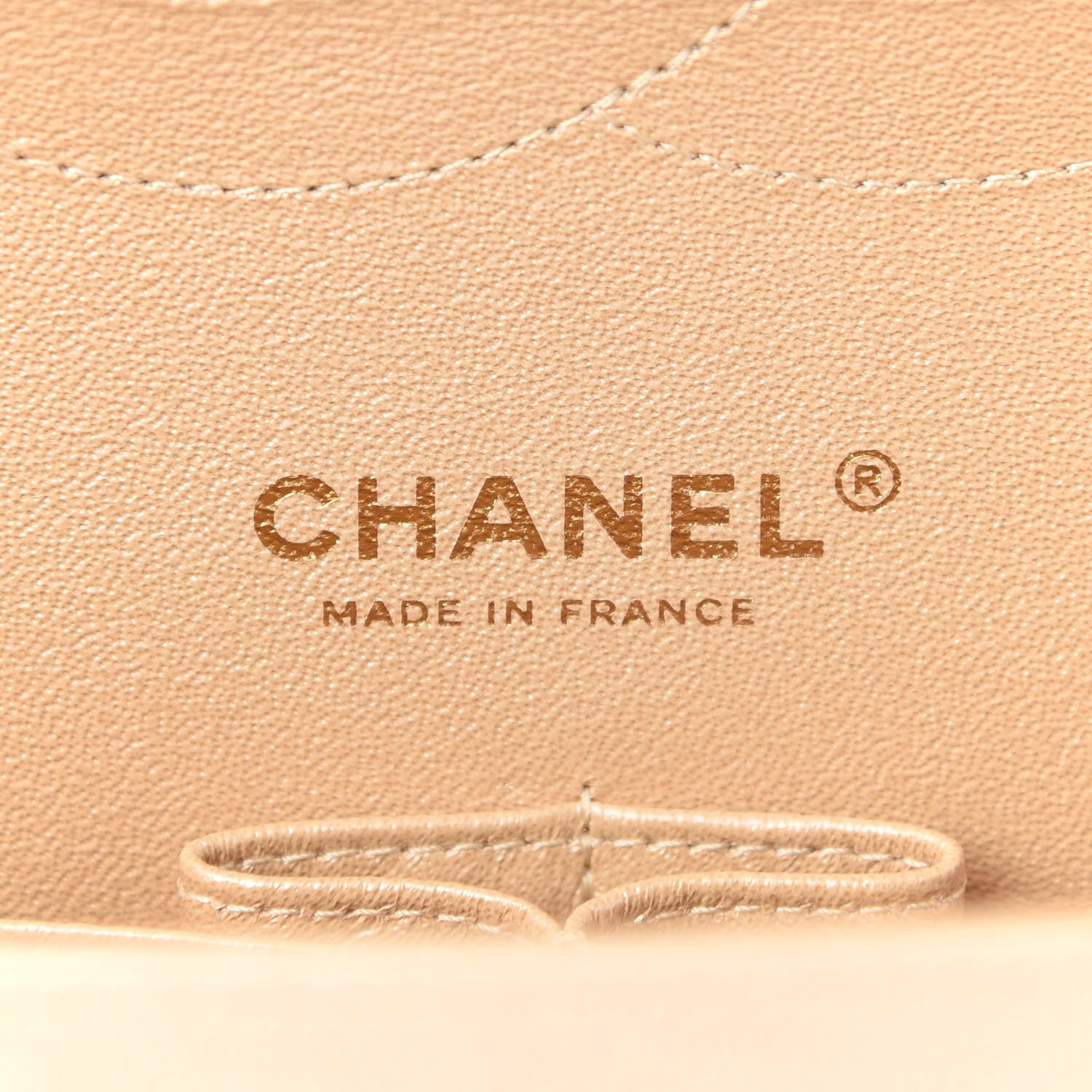 Chanel Iridescent Caviar Quilted Jumbo Double Flap Beige 8 of 9
