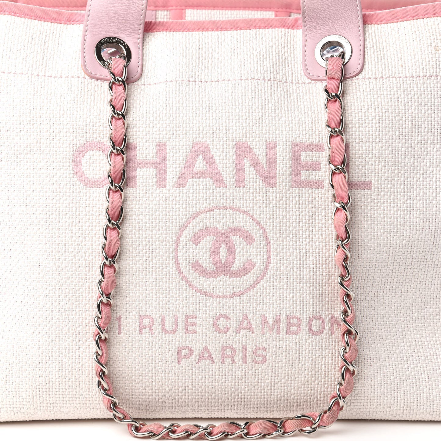 Canvas Medium Deauville Tote Pink