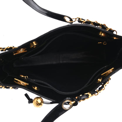 Chanel Patent Quilted Shoulder Bag Black 4 of 4