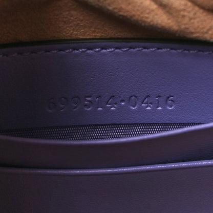 Gucci Calfskin Matelasse Mini GG Marmont Half Moon Hobo Lapis 8 of 10