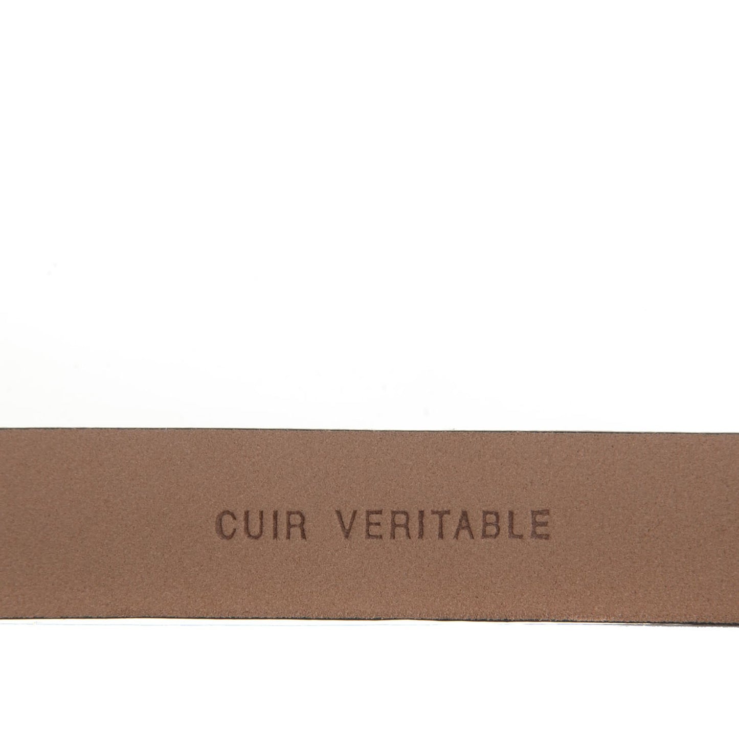Calfskin CC Logo Skinny Belt 80 32 Navy Blue