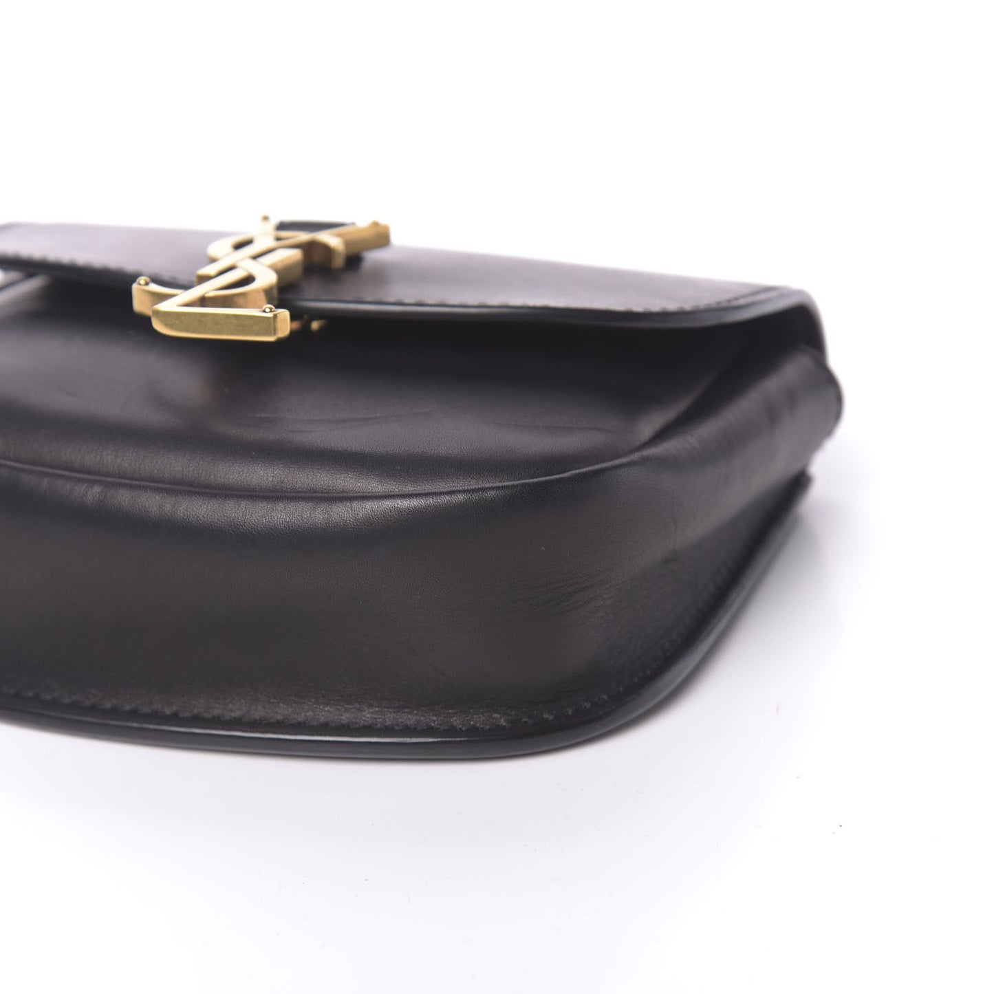Smooth Calfskin Mini Classic Monogram Kaia Satchel Black