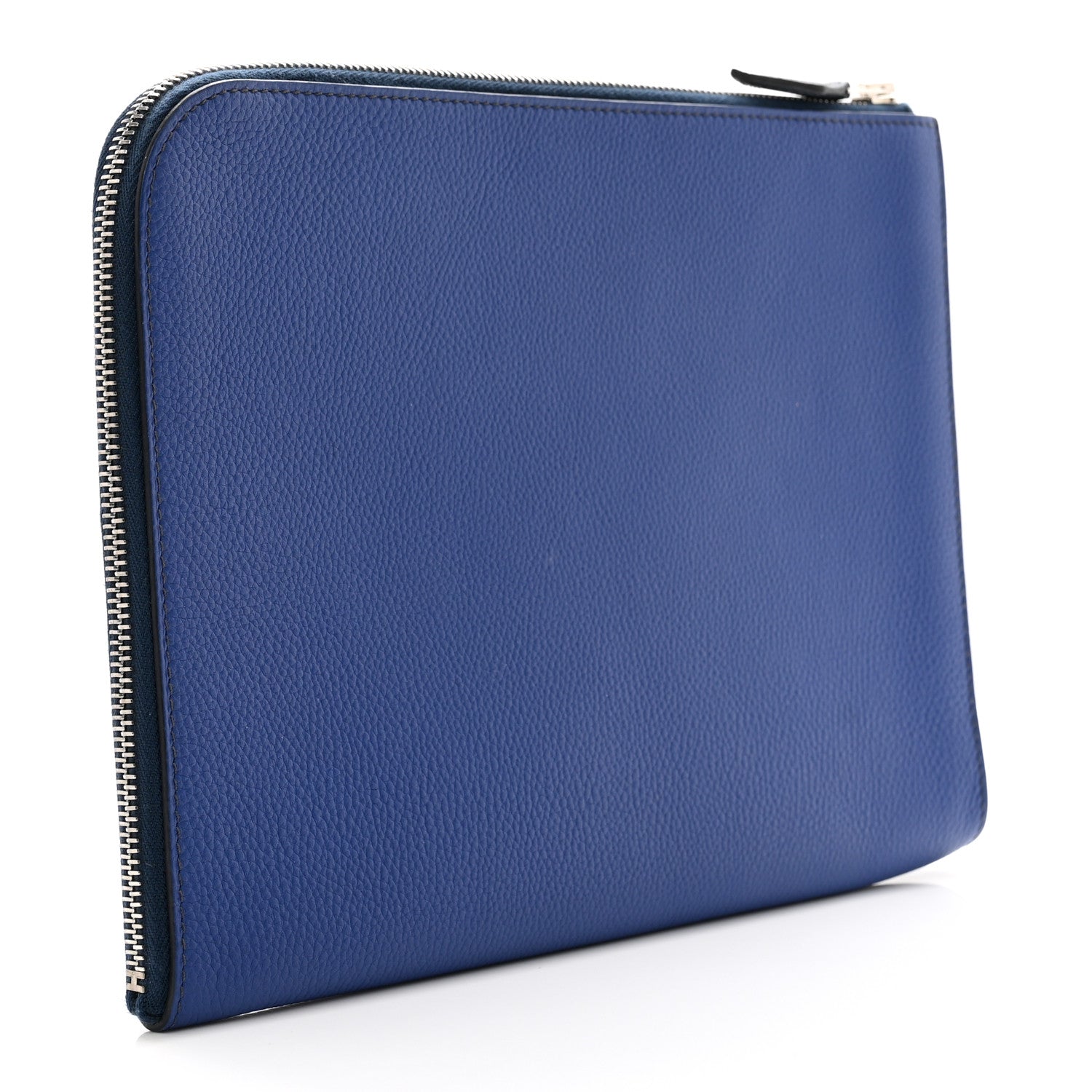 HERMES ネイビー ジップタブレットケース Hermes Togo Swift Endless Road Zip Tablet Pouch Bleu de Prusse