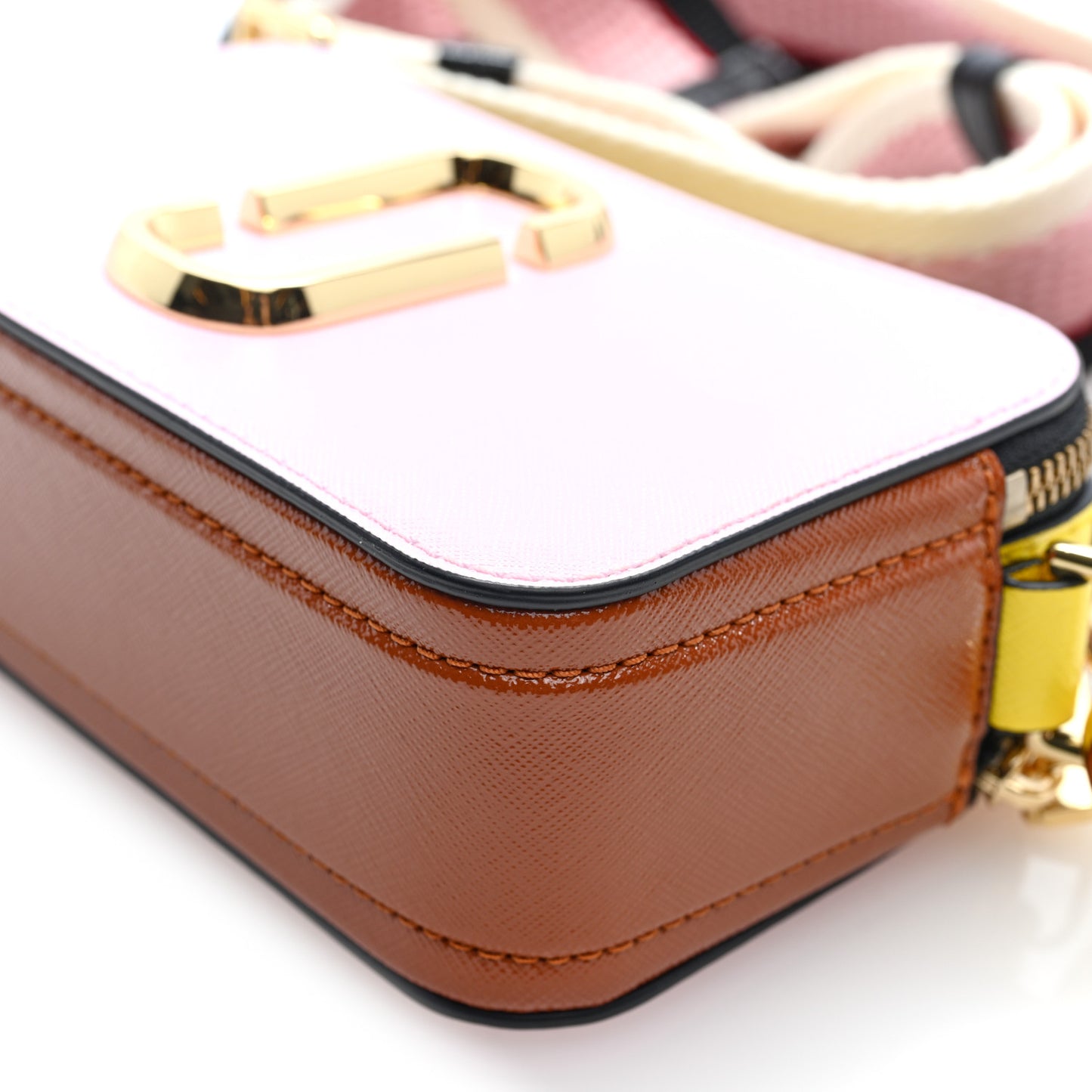 Saffiano Small Snapshot Camera Bag Blush Multicolor