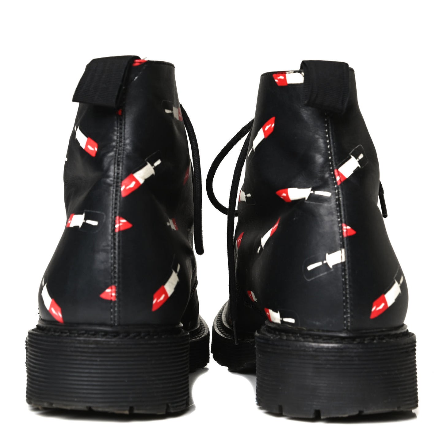 Smooth Calfskin Rangers Boots 37 Black Red