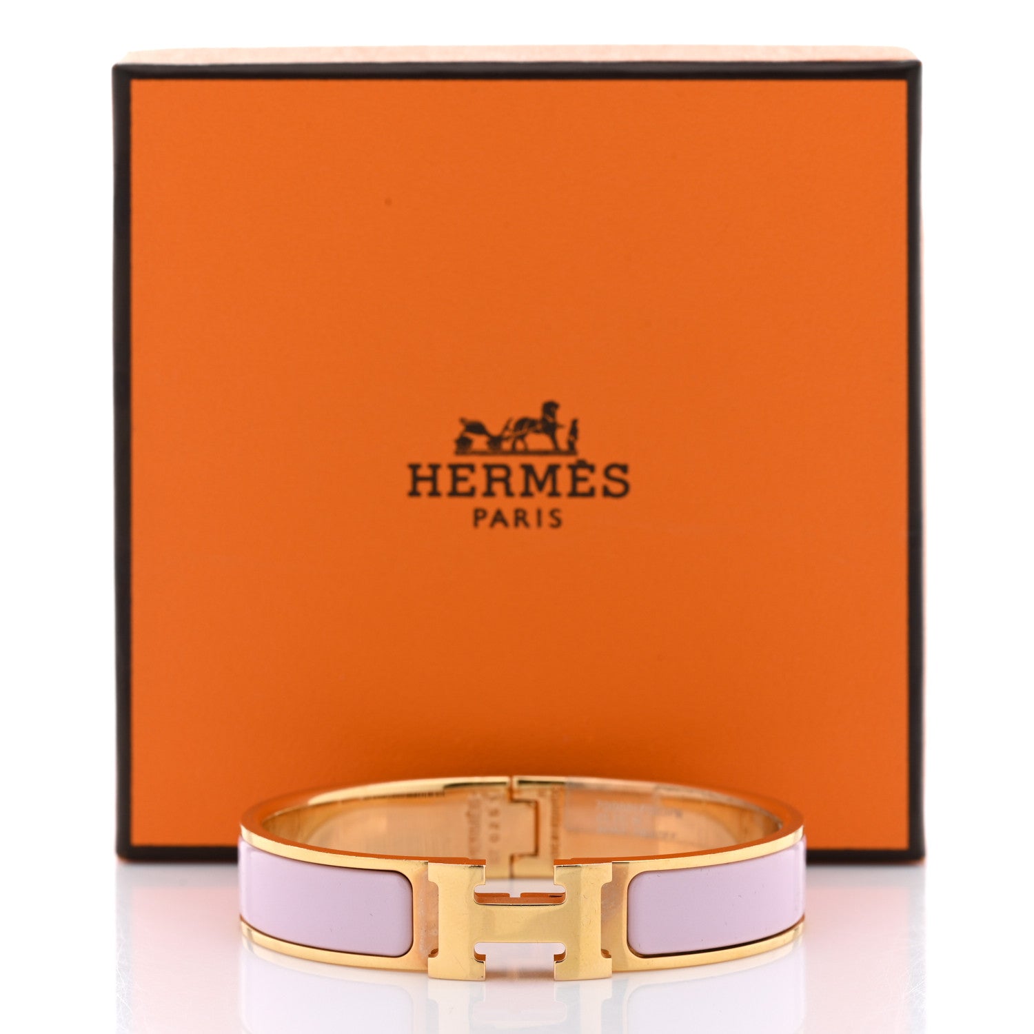 Hermes Enamel Narrow Clic Clac H Bracelet PM Rose Dragee 8 of 8