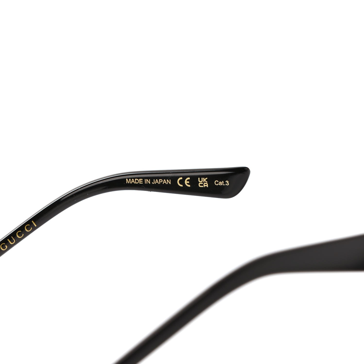 Gucci Web Rectangular Frame Interlocking G Sunglasses GG0852SK Gold 7 of 8