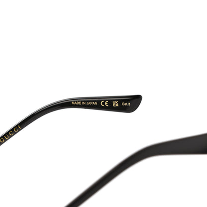 Gucci Web Rectangular Frame Interlocking G Sunglasses GG0852SK Gold 7 of 8
