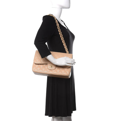 Chanel Caviar Quilted Jumbo Double Flap Beige Clair 2 of 11