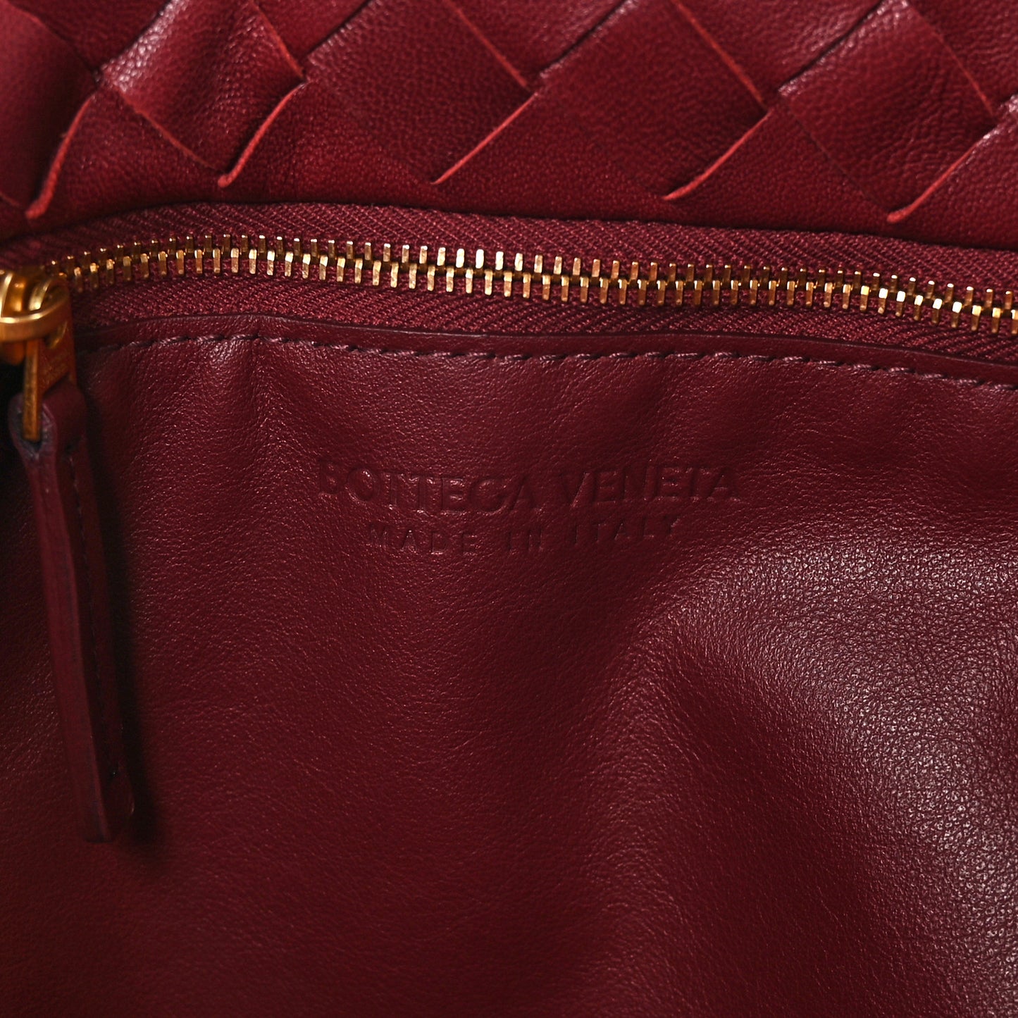Nappa Intrecciato Garda Tote Bordeaux