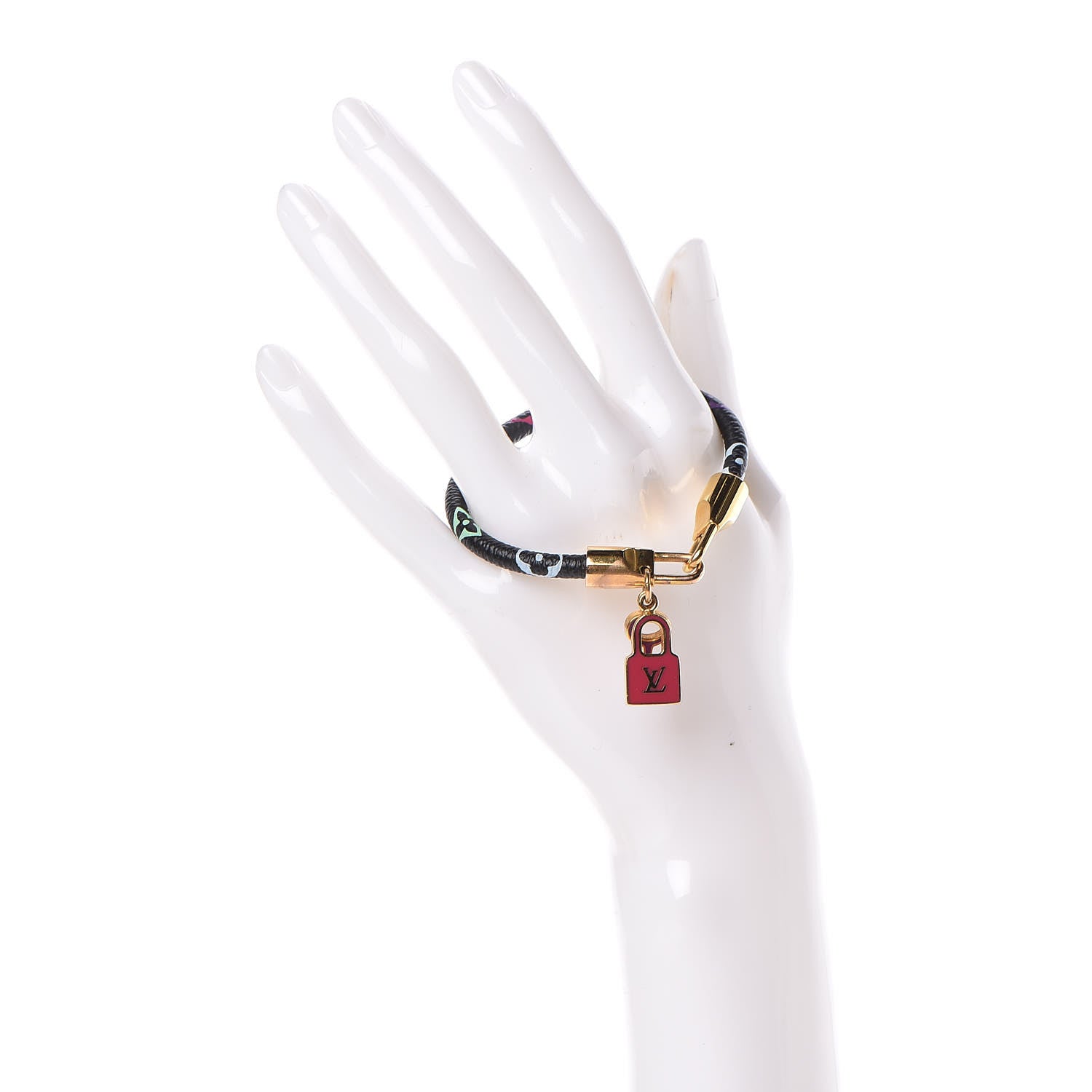 Louis Vuitton Monogram Multicolor Luck It Bracelet 17 Black 2 of 5