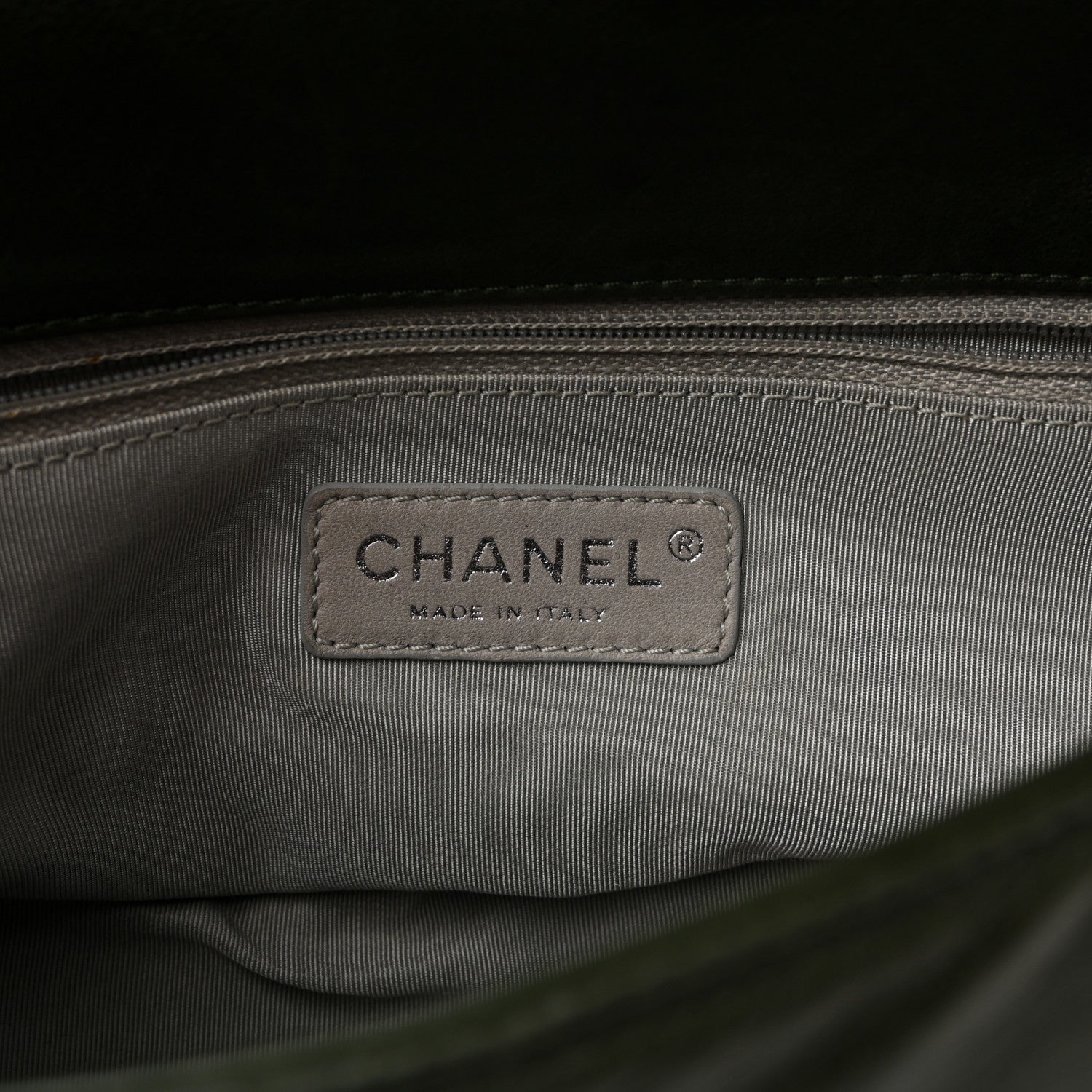 Chanel Calfskin Medium On the Bund Flap Dark Khaki 6 of 10