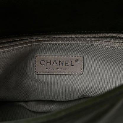 Chanel Calfskin Medium On the Bund Flap Dark Khaki 6 of 10