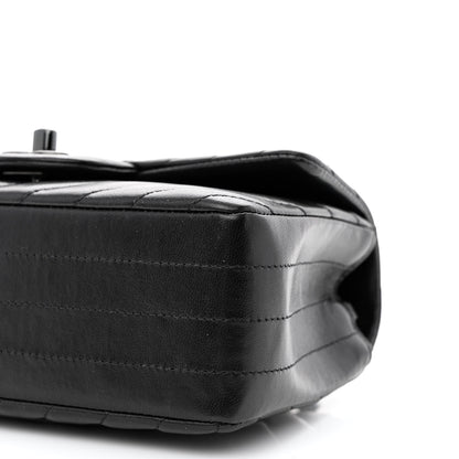 Chanel Lambskin Chevron Quilted Mini Rectangular Flap So Black 9 of 10