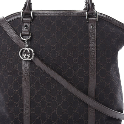 Gucci Monogram Large GG Charm Dome Satchel Dark Brown 7 of 9