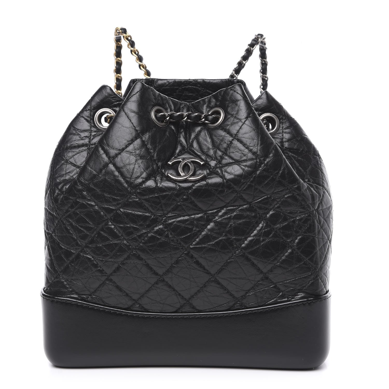 Chanel Aged Calfskin Quilted Small Gabrielle Backpack Black 1 of 10