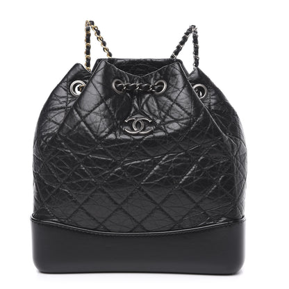 Chanel Aged Calfskin Quilted Small Gabrielle Backpack Black 1 of 10