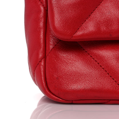 Chanel Lambskin Quilted Medium Chanel 19 Flap Red 14 of 16