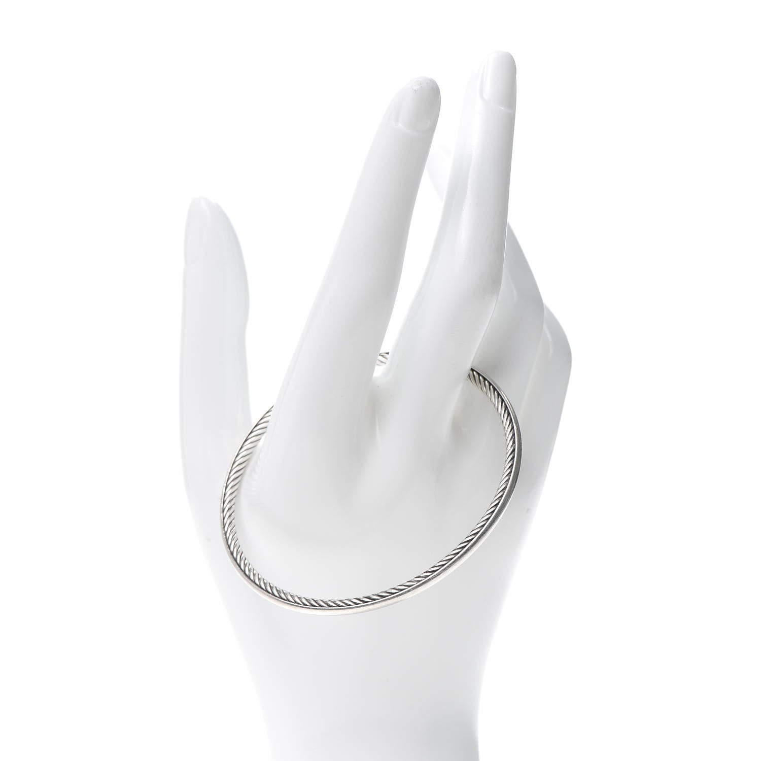 David Yurman Sterling Silver Classics Cable Bangle Bracelet 2 of 4