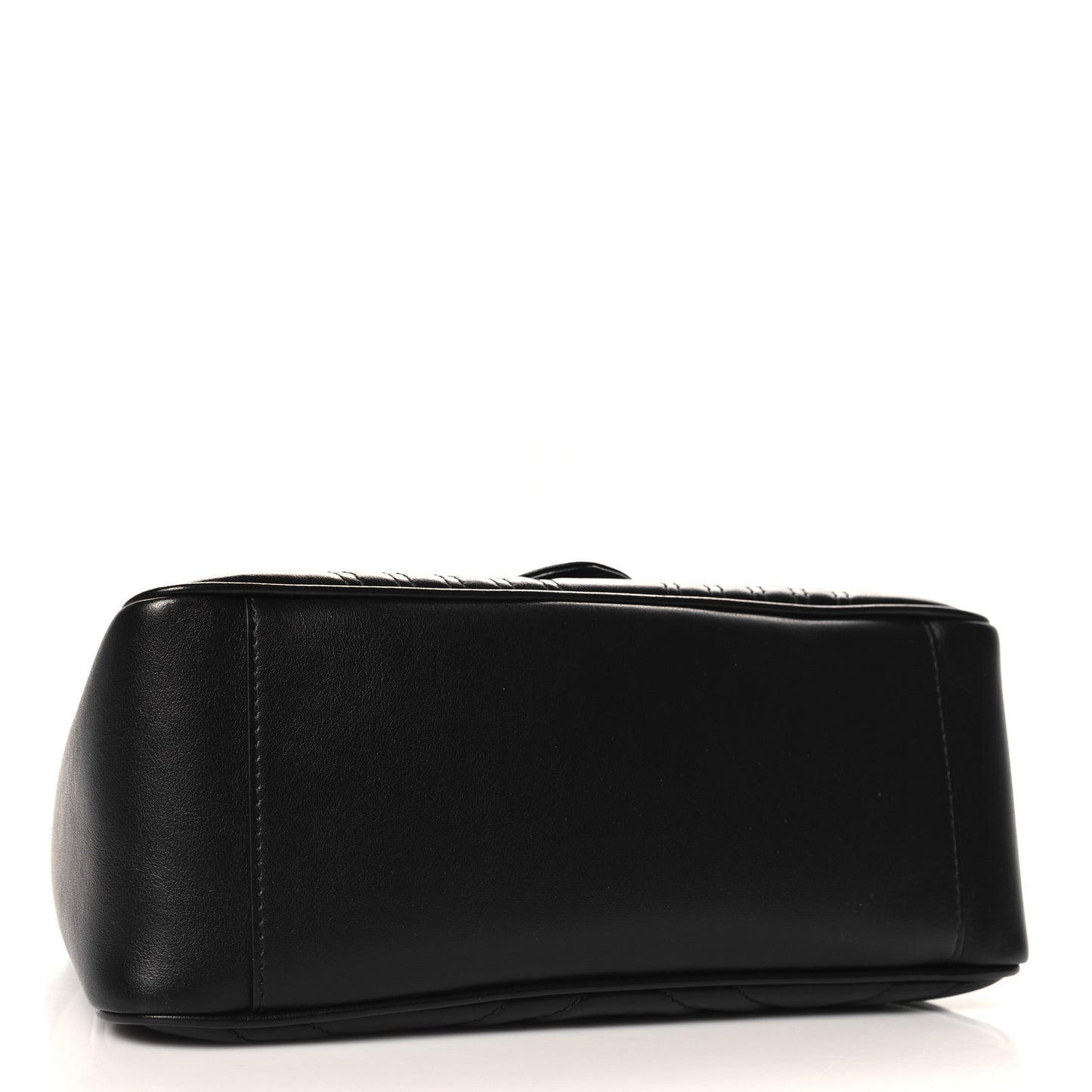 Calfskin Matelasse Small GG Marmont Top Handle Shoulder Bag Black