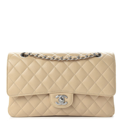 Chanel Caviar Quilted Medium Double Flap Beige 1 of 10