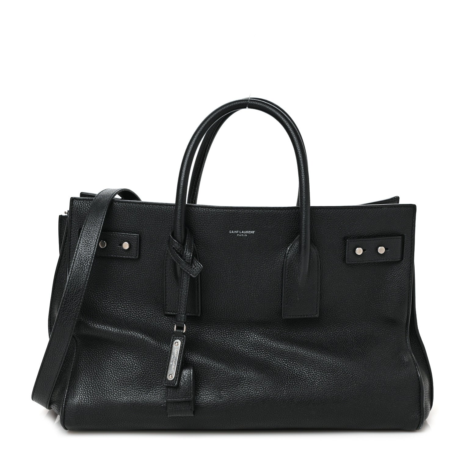 Saint Laurent Grained Calfskin Medium Souple Sac De Jour Black 1 of 8