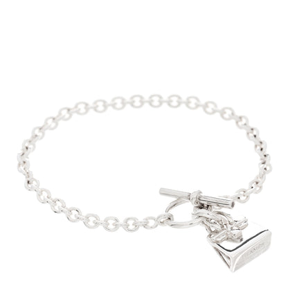 Hermes Sterling Silver TPM Birkin Amulette Bracelet SH 1 of 4
