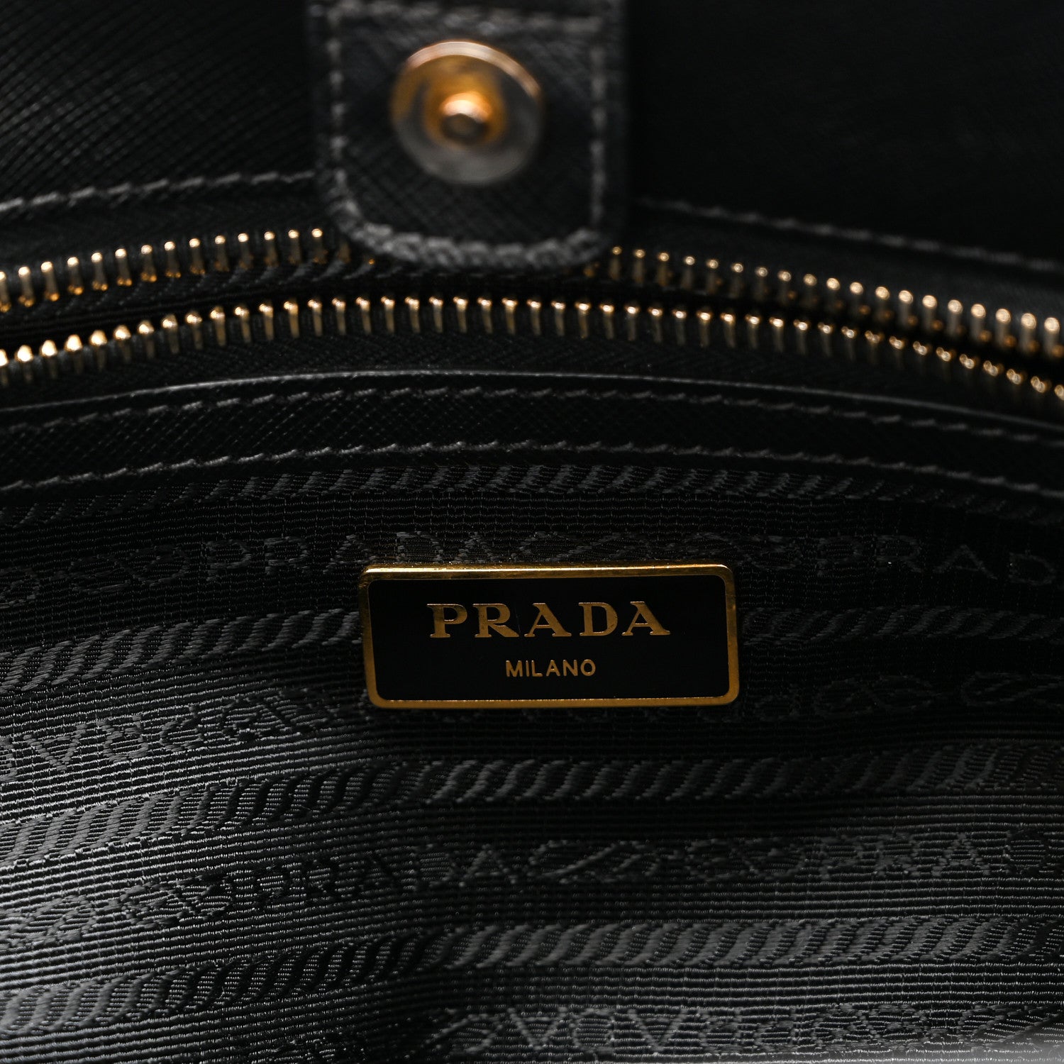 Prada Saffiano Lux Medium Tote Black 6 of 9
