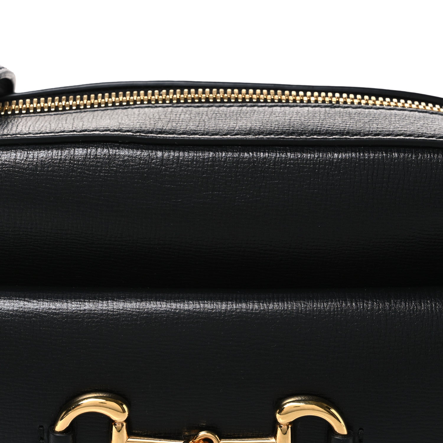 Gucci Textured Calfskin Small Horsebit 1955 Shoulder Bag Black Black 8 of 11