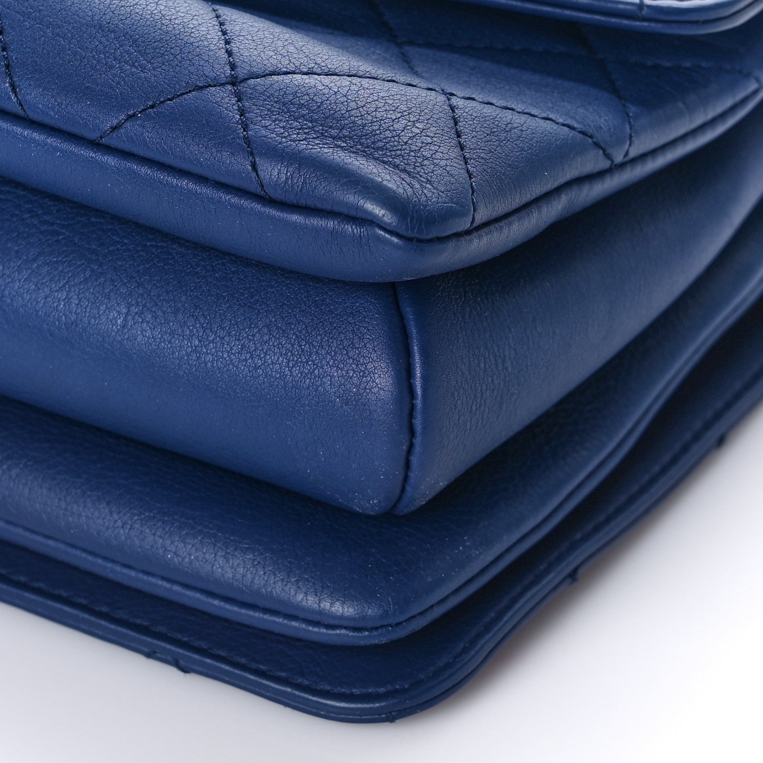 Chanel Calfskin Quilted Small Gold Top Handle Flap Blue 9 of 12