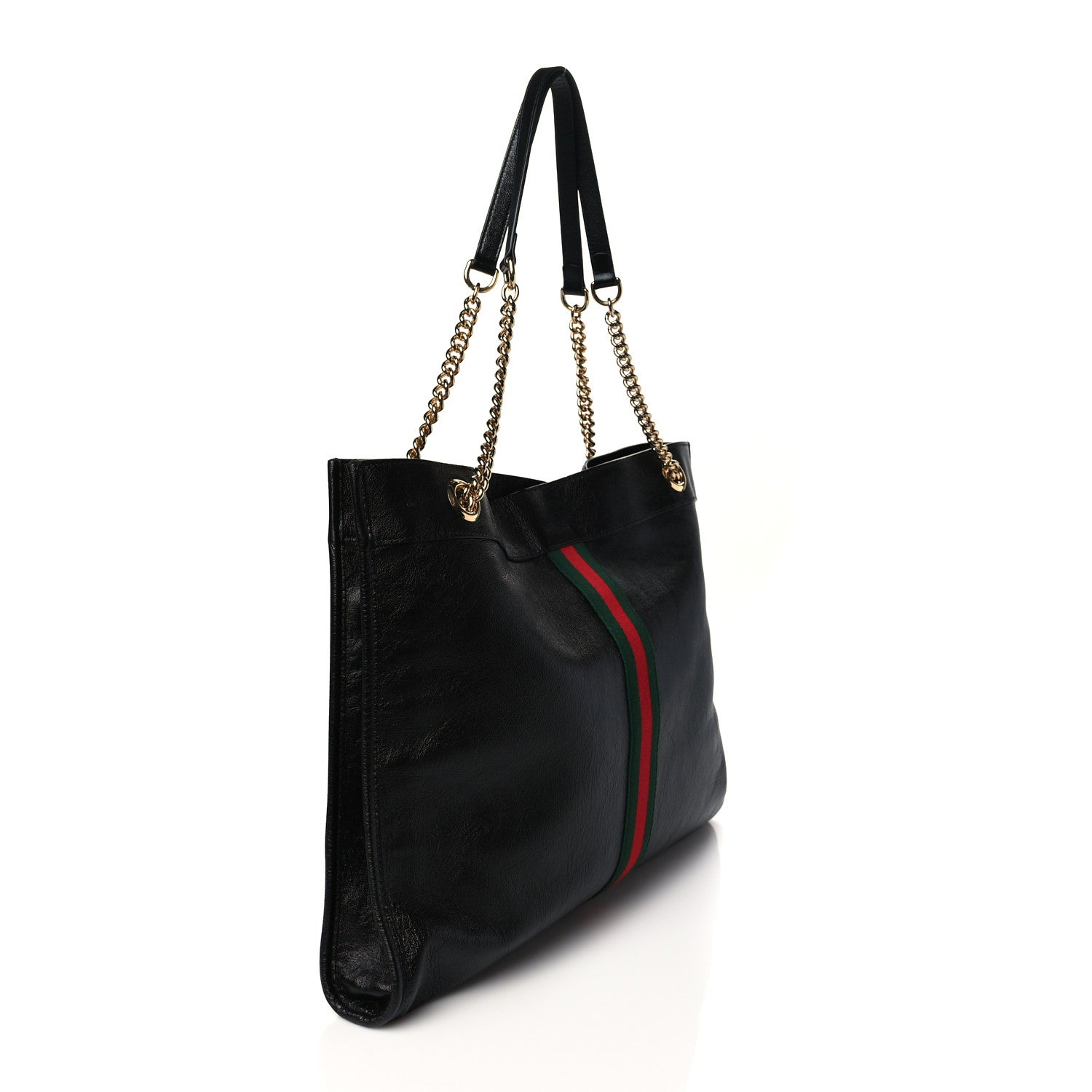 Gucci Calfskin Large Rajah Chain Tote Black 4 of 11