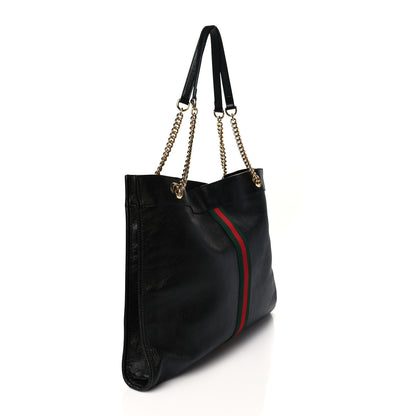 Gucci Calfskin Large Rajah Chain Tote Black 4 of 11