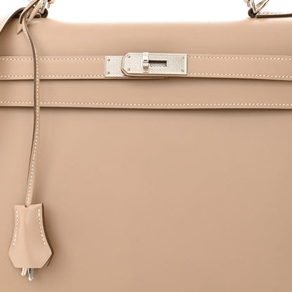 Hermes Box Kelly Sellier Guilloche 35 Argile 8 of 10