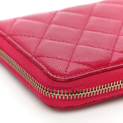 Chanel Caviar Quilted Reissue Zip Around Wallet Pink 16 of 18