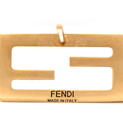 Fendi Metal Baguette Earrings Gold 4 of 5