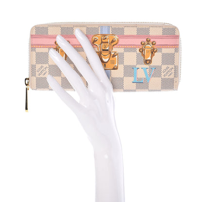 Louis Vuitton Damier Azur Summer Trunks Clemence Wallet 2 of 13
