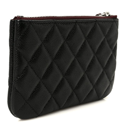 Chanel Caviar Quilted Small Cosmetic Case Black 3 of 9