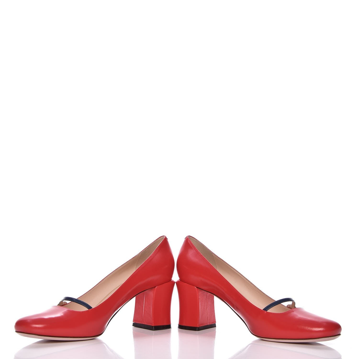 Fendi Calfskin Rainbow Mary Jane Pumps 39 Flame Sand 6 of 13