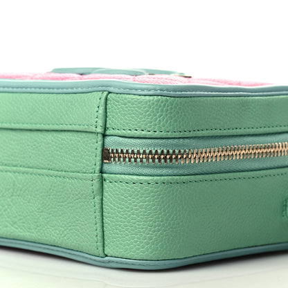Chanel Caviar Quilted Small CC Filigree Vanity Case Pink Green Blue 9 of 9