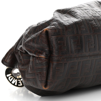 Fendi Calfskin FF Embossed Chef Shopper Tote Chocolate 8 of 15