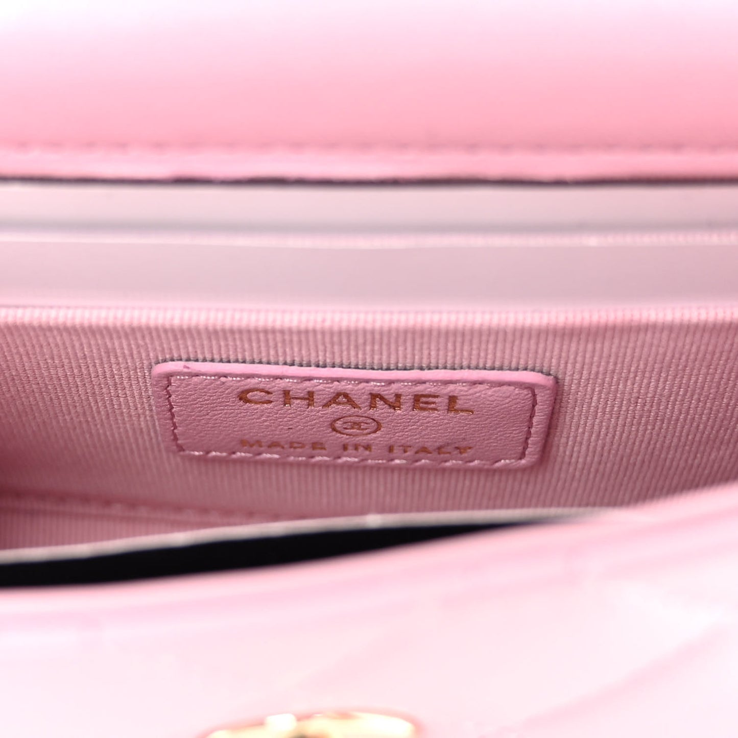 Lambskin Quilted Mini Trendy CC Clutch With Chain Light Pink