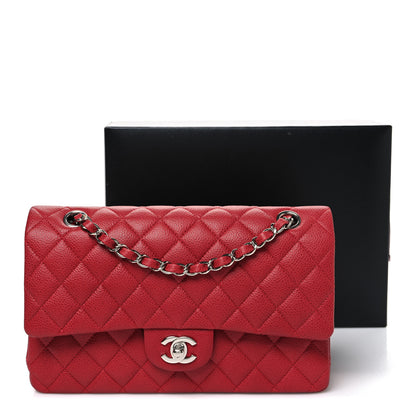 Chanel Caviar Quilted Medium Double Flap Dark Red 11 of 11