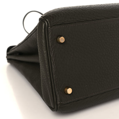 Hermes Taurillon Clemence Kelly Retourne 35 Vert Olive 8 of 10
