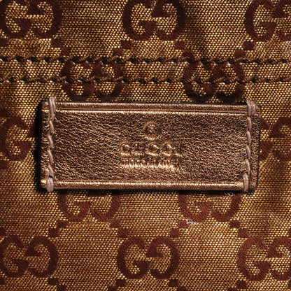 Gucci Crystal Monogram Medium Web Handle Vertical Tote Bronze 6 of 8